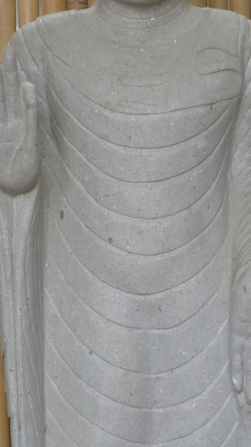  Product image 3 of the product “Standing Buddha - Abhaya mudra made of Riverstone, ca. 180 cm High ”